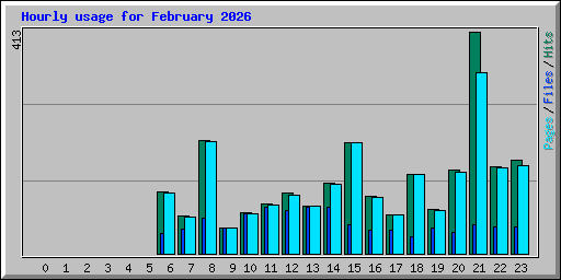 Hourly usage for February 2026